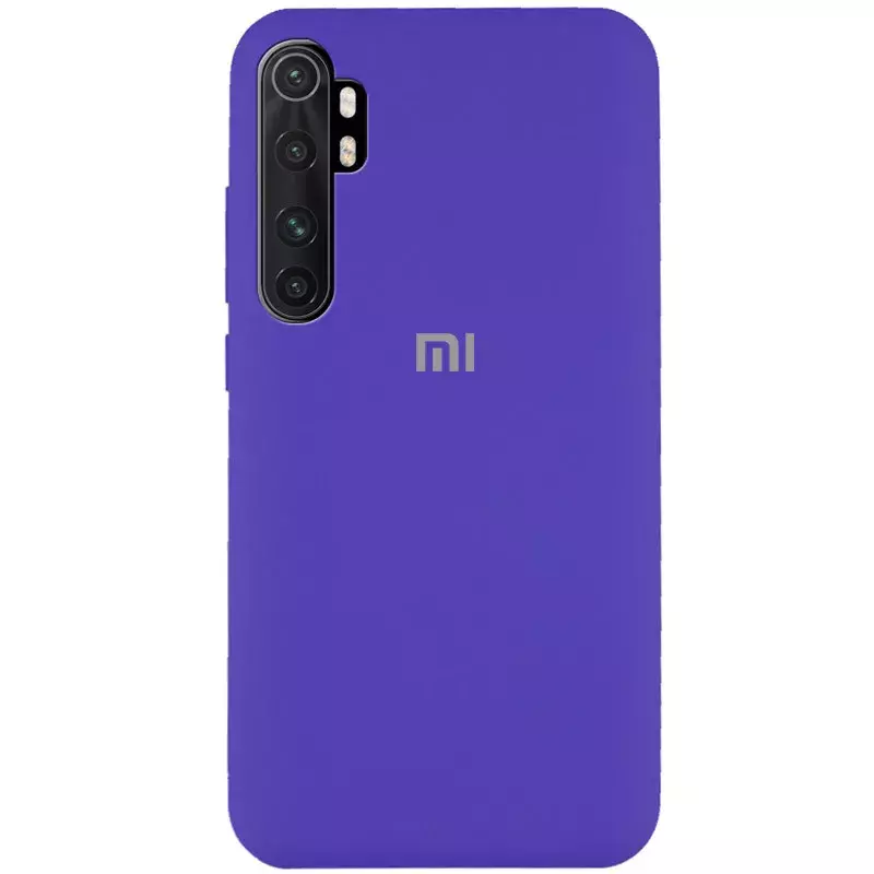Уценка Чехол Silicone Cover Full Protective (AA) для Xiaomi Mi Note 10 Lite, Царапина / Фиолетовый / Purple