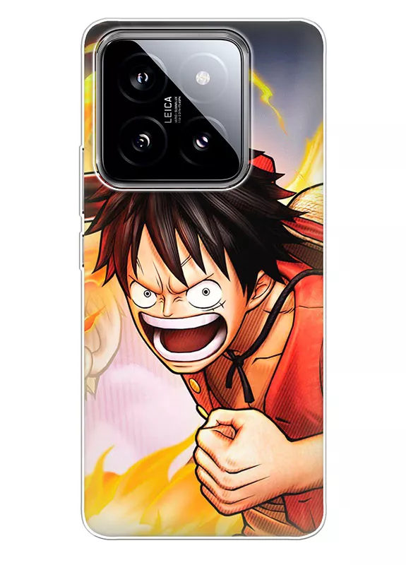 Xiaomi 14 чехол - Ван-Пис One Piece кулак ярости Луффи