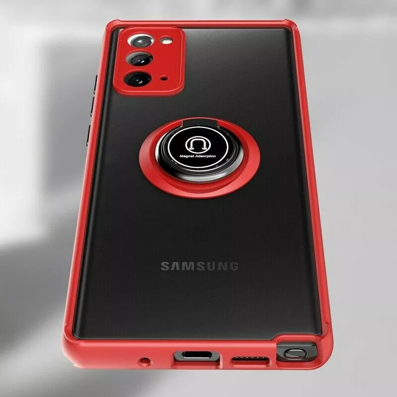 TPU+PC чехол Deen ColorEdgingRing for Magnet для Samsung Galaxy Note 20, Красный