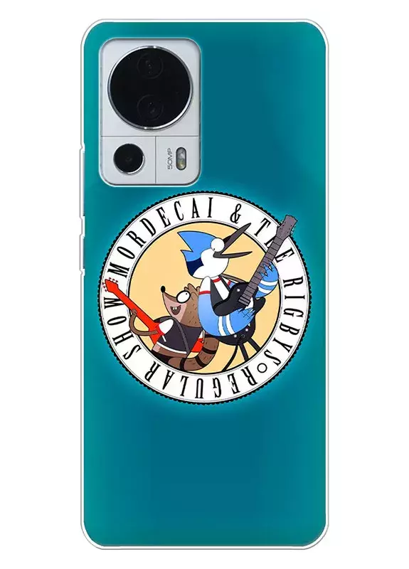 Чехол для Xiaomi Civi 2 - Regular Show Обычное шоу Mordecai and the Rigbys Logo
