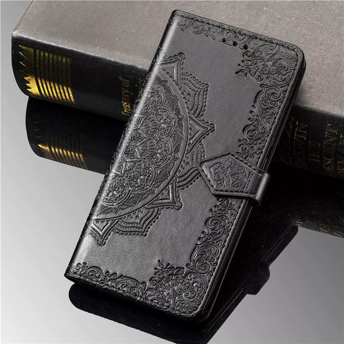 Кожаный чехол (книжка) Art Case с визитницей для Samsung Galaxy A50 (A505F) / A50s / A30s, Черный