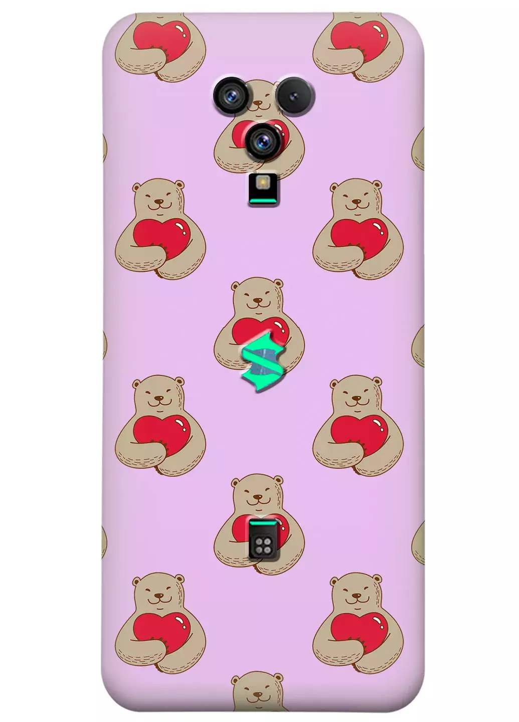 Чехол для Xiaomi Black Shark 3S - Влюбленные медведи