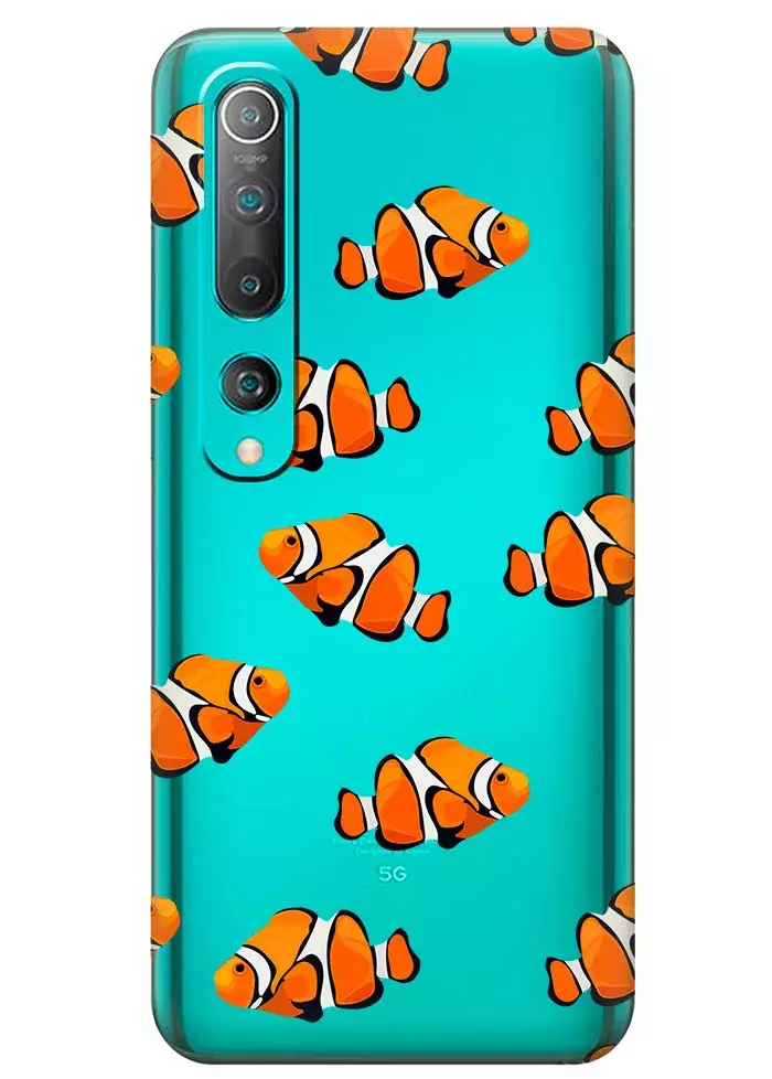 Прозрачный чехол на Xiaomi Mi 10 - Рыбки