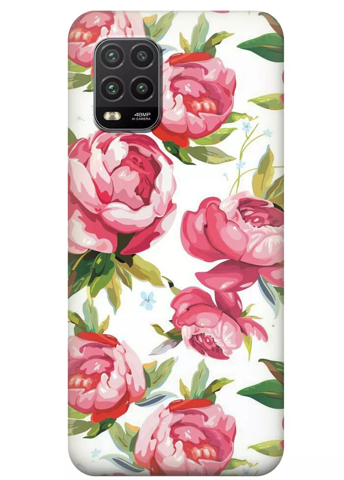 Чехол для Xiaomi Mi 10 Lite - Розовые пионы
