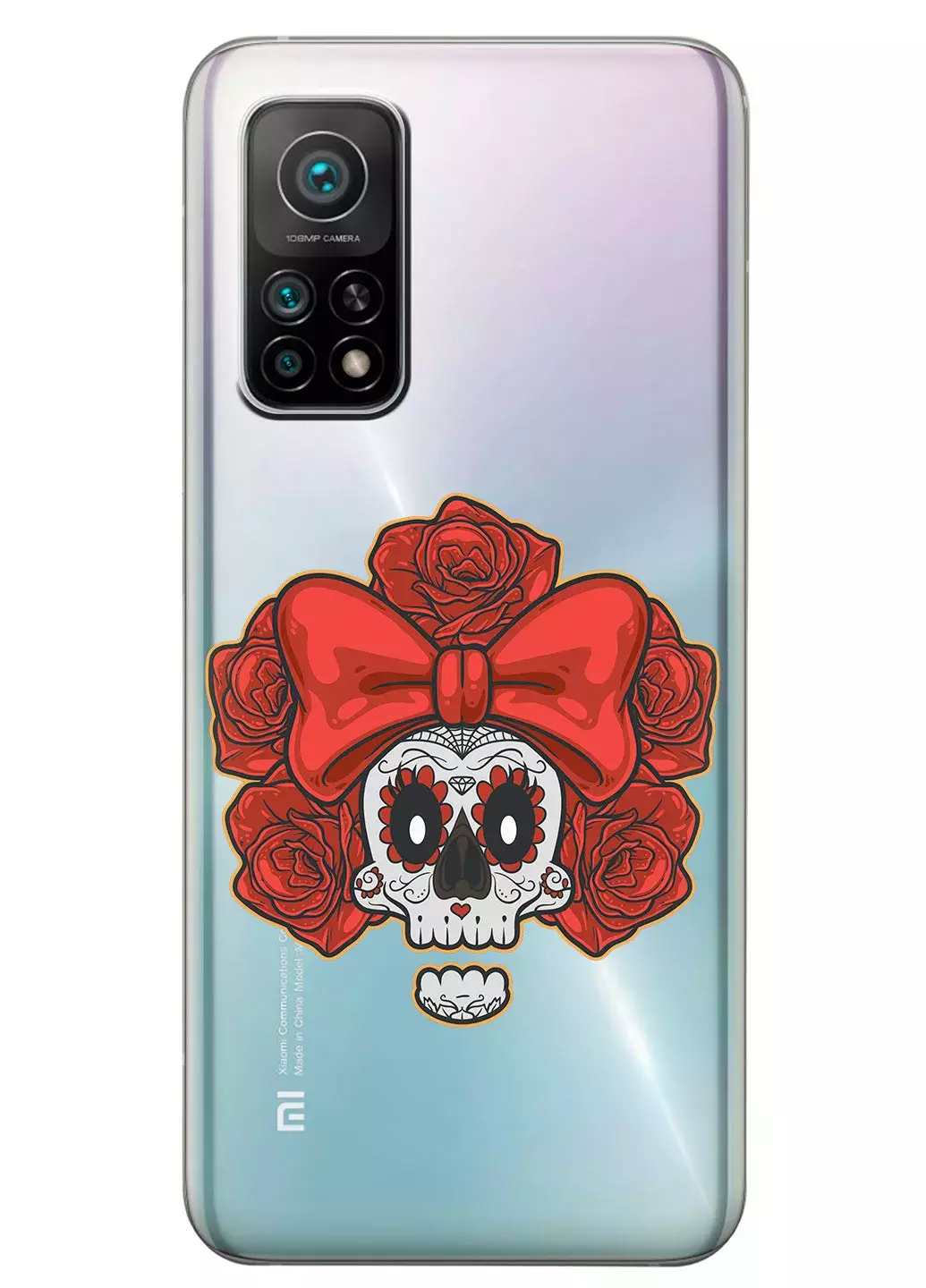 Прозрачный чехол для Xiaomi Mi 10T - Готический череп
