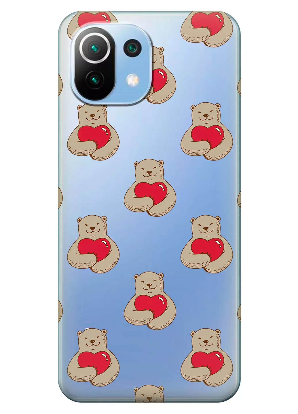 Чехол для Xiaomi Mi 11 Lite - Влюбленные медведи