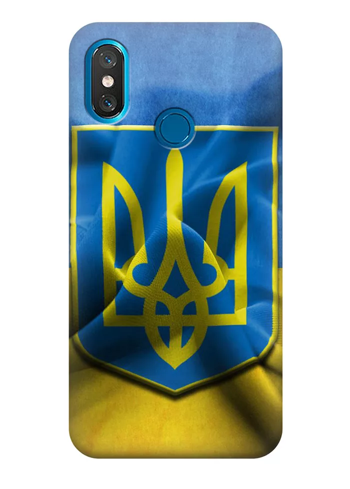 Чехол для Xiaomi Mi 8 - Флаг и Герб Украины
