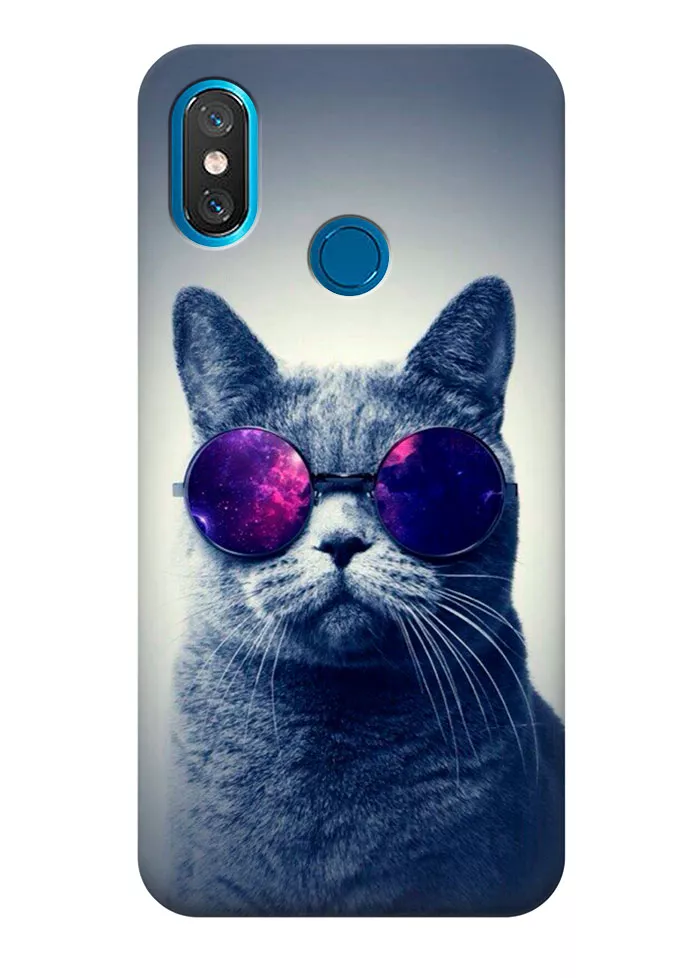 Чехол для Xiaomi Mi 8 - Кот в очках