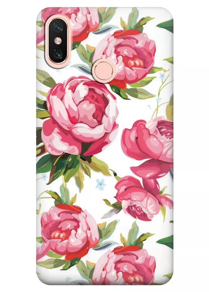 Чехол для Xiaomi Mi Max 3 - Розовые пионы