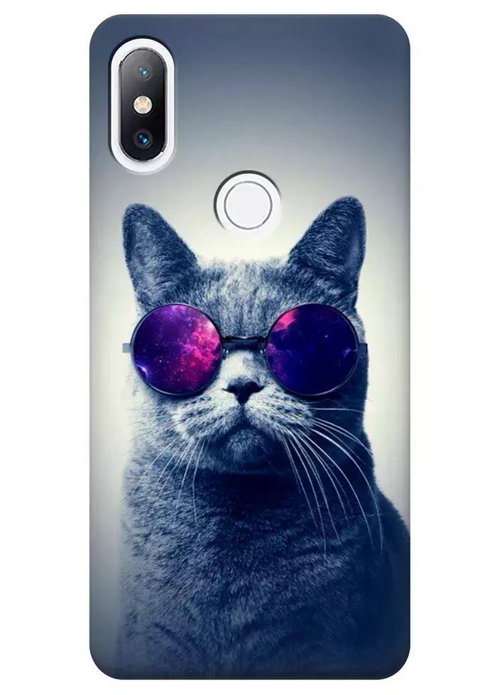 Чехол для Xiaomi Mi Mix 2s - Кот в очках