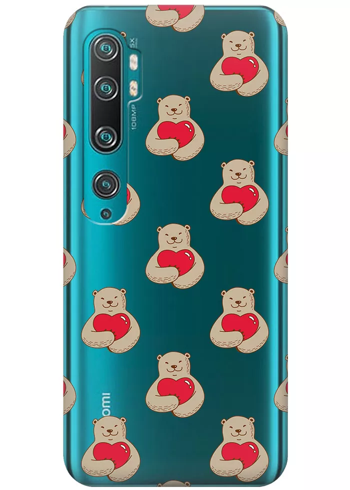 Чехол для Xiaomi Mi Note 10 - Влюбленные медведи