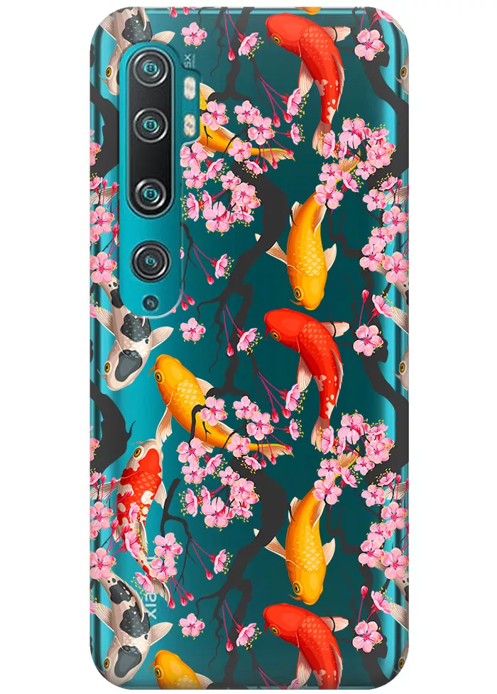 Чехол для Xiaomi Mi Note 10 Pro - Японские рыбки