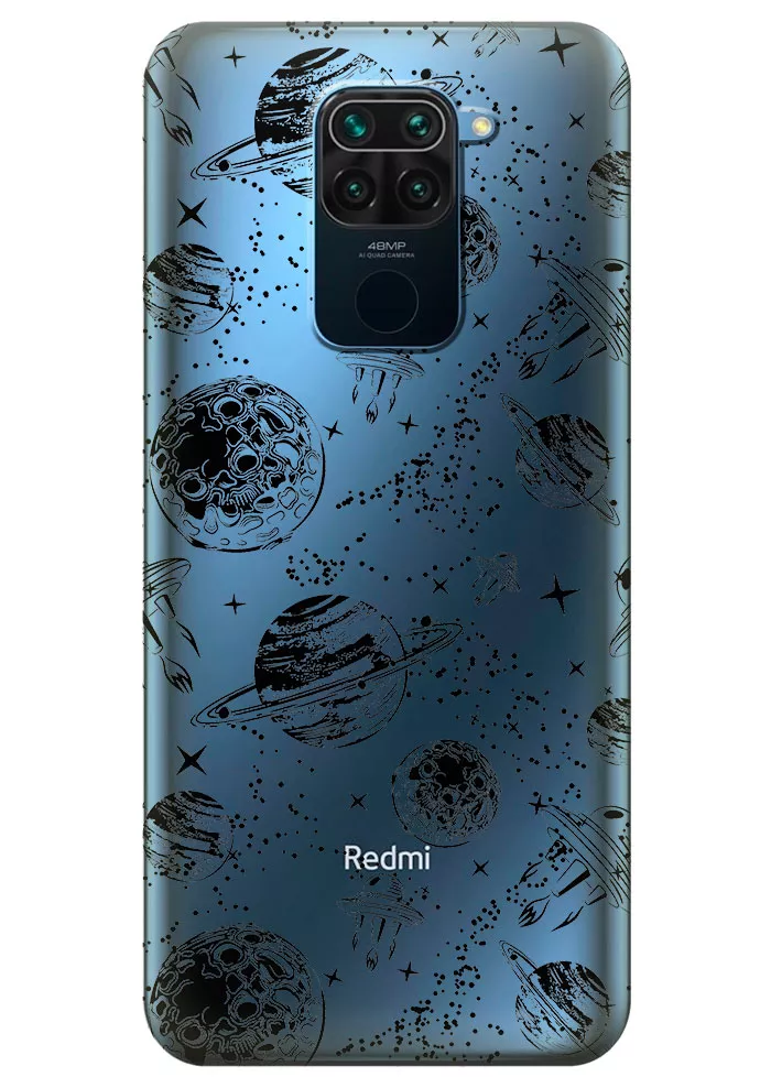 Прозрачный чехол для Xiaomi Redmi 10X - Планеты