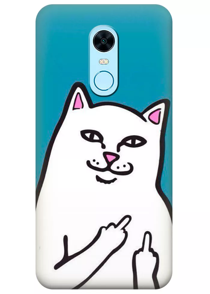 Чехол для Xiaomi Redmi 5 - Кот с факами