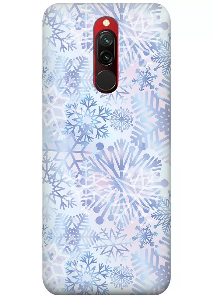 Чехол для Xiaomi Redmi 8 - Снежинки