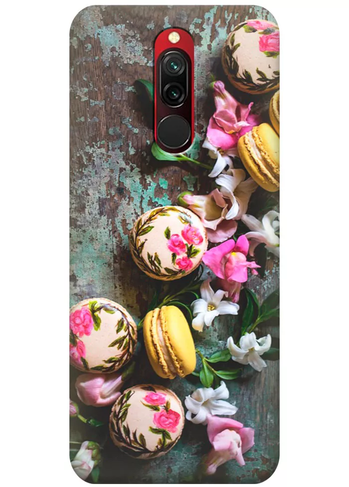 Чехол для Xiaomi Redmi 8 - Цветочные макаруны