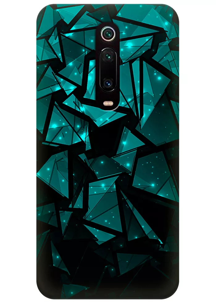 Чехол для Xiaomi Redmi K20 Pro - Зелёная геометрия