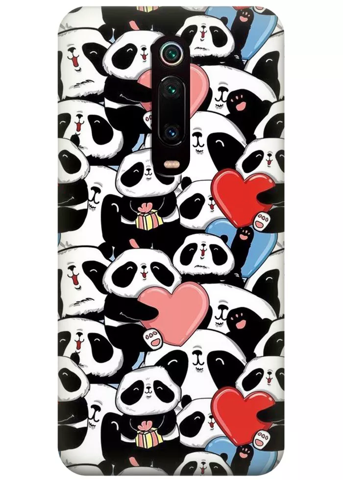 Чехол для Xiaomi Mi 9T Pro - Милые панды