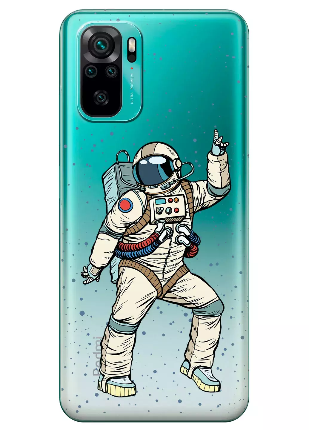Чехол для Redmi Note 10S - Веселый космонавт