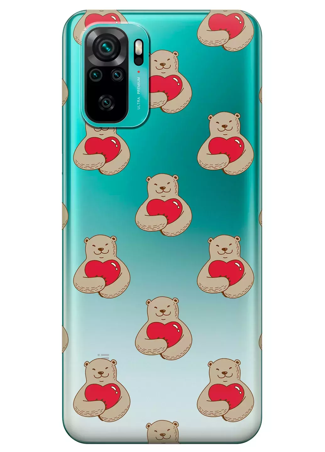 Чехол для Redmi Note 10 - Влюбленные медведи