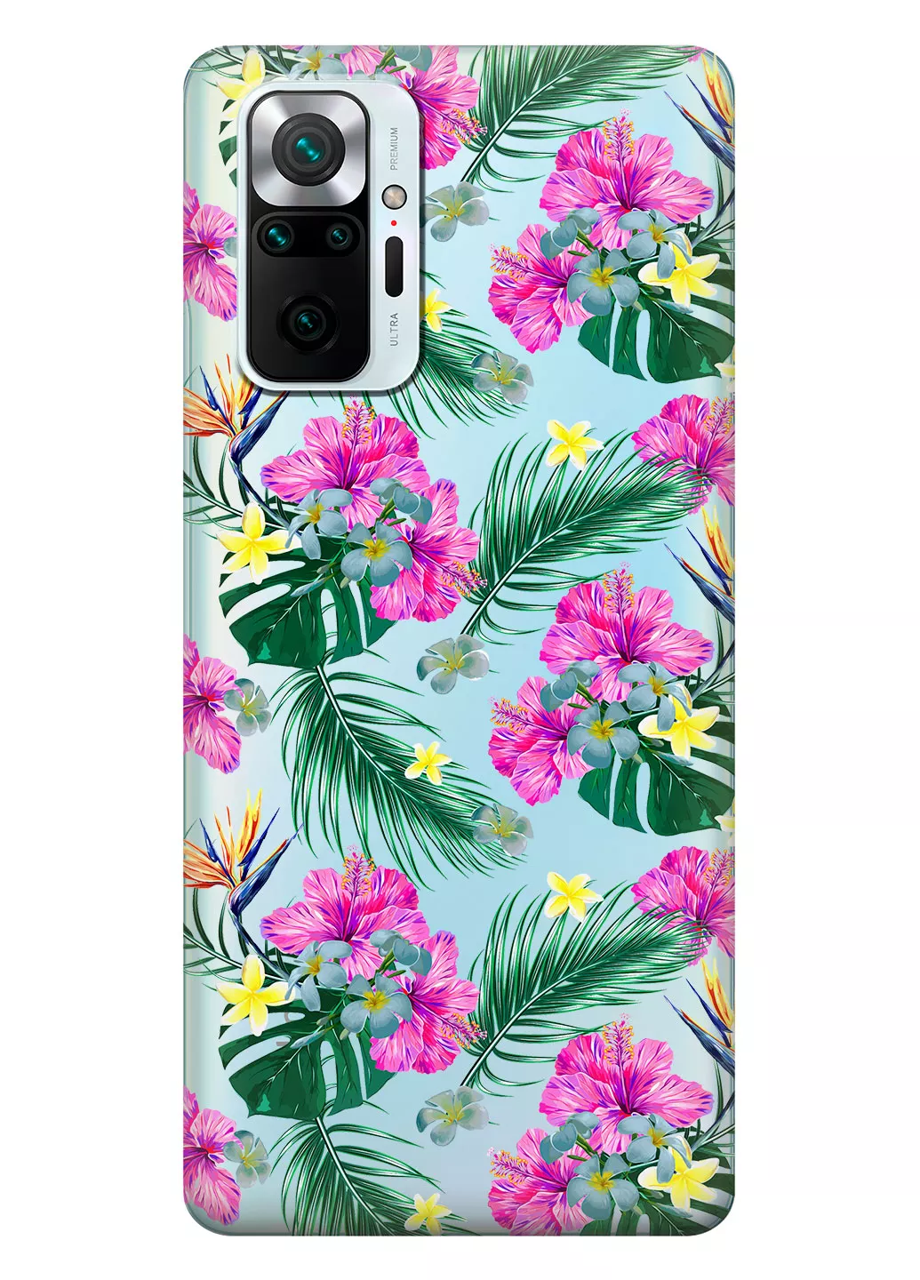 Чехол для Redmi Note 10 Pro - Тропические цветы