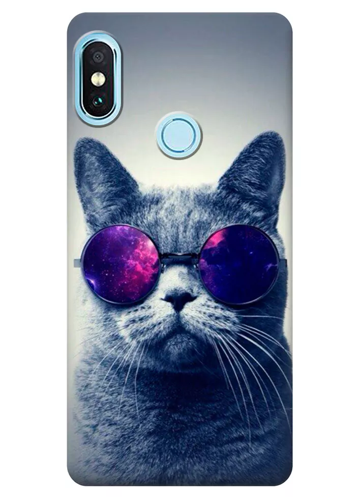 Чехол для Xiaomi Redmi Note 5 Pro - Кот в очках
