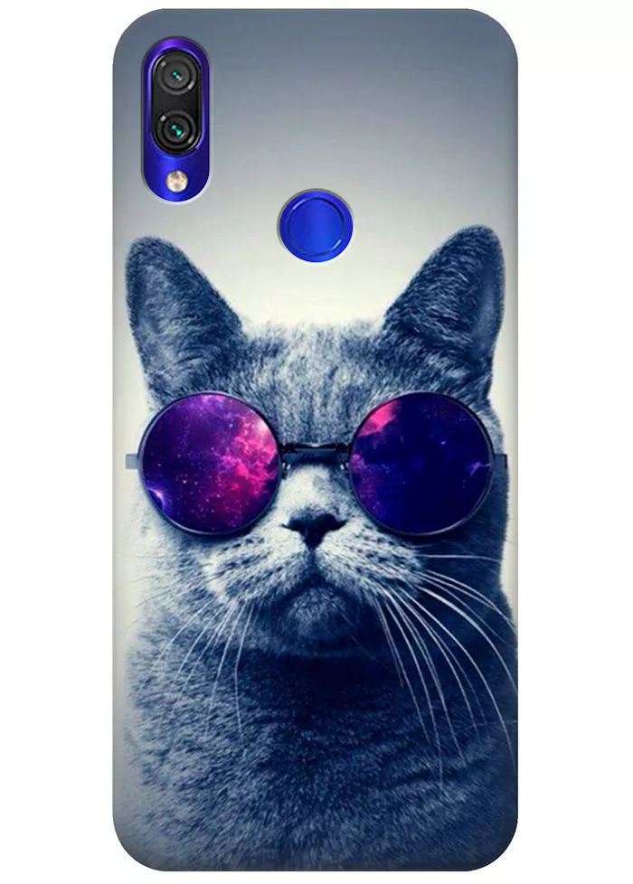 Чехол для Xiaomi Redmi Note 7 - Кот в очках