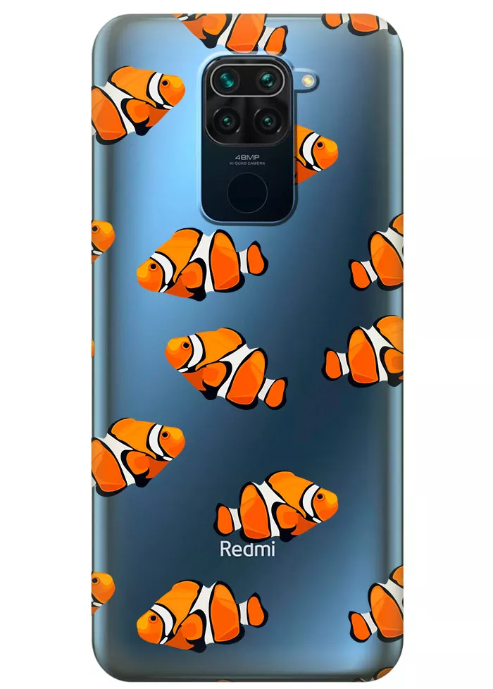 Прозрачный чехол для Redmi Note 9 - Рыбки