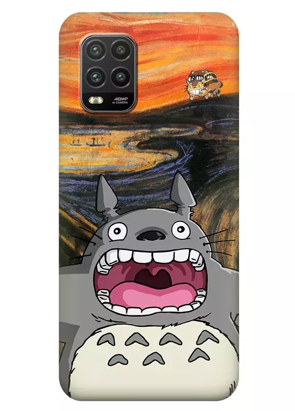 Сяоми Ми 10 Лайт чехольчик с мультиком "Мой сосед Тоторо" - Tonari no Totoro