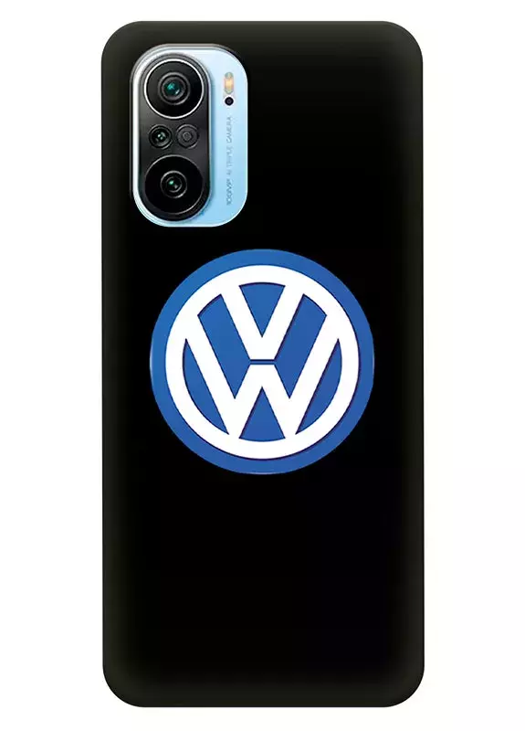 Бампер для Сяоми Ми 11и из силикона - Volkswagen Фольксваген классический логотип крупным планом