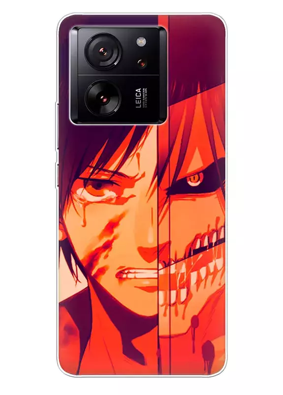 Xiaomi 13T Pro чехол - Атака на титанов Attack on Titan два обличия Эрена Йегера