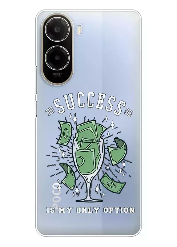 Поко С81 прозрачный силиконовый чехол - Success is my only option