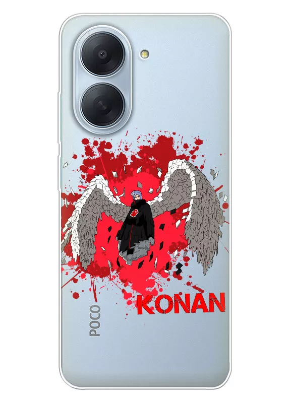 Бампер для Xiaomi Poco C81x - Наруто Конан Хаюми, силикон прозрачный