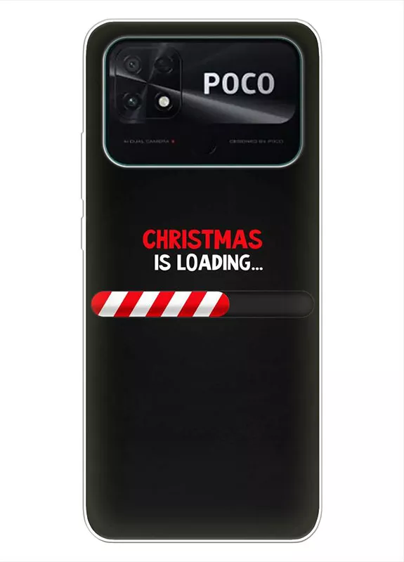 Рождественский чехол для Poco C40 - Christmas is loading