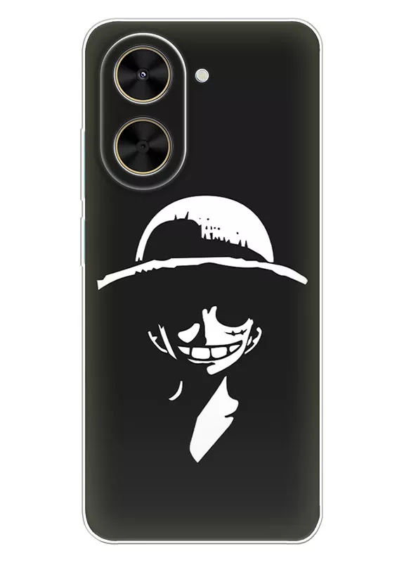 Xiaomi Poco C71 чехол - Ван-Пис One Piece улыбающееся лицо Луффи в тени