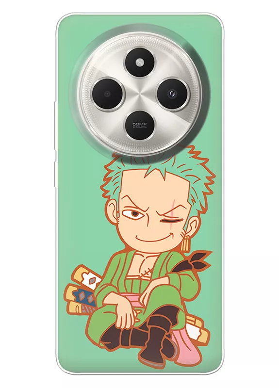 Xiaomi Poco C75 чехол - Ван-Пис One Piece мультяшный Ророноа Зоро подмигивает