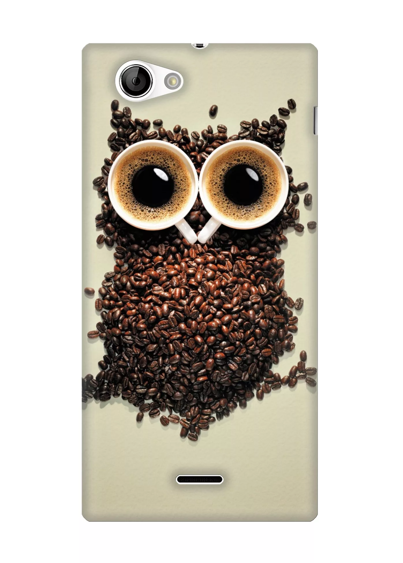Чехол сова из кофе для Sony Xperia J