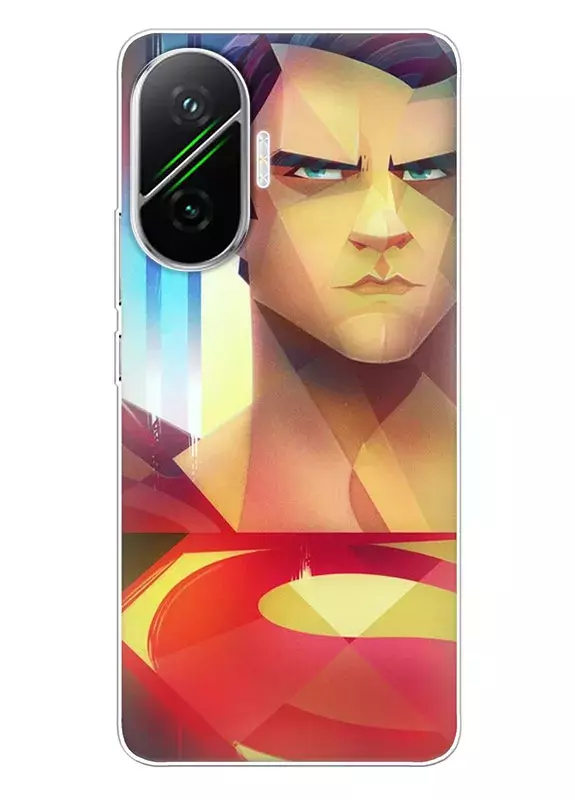 Чехол для Xiaomi Poco F7 - DC Superman Супермен криптонец Кал-Эл Кларк Кент в стиле вектор-арта