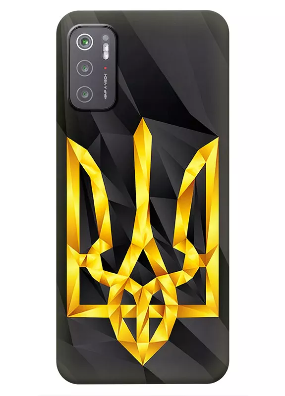 Чехол на Xiaomi Poco M3 Pro 5G с геометрическим гербом Украины