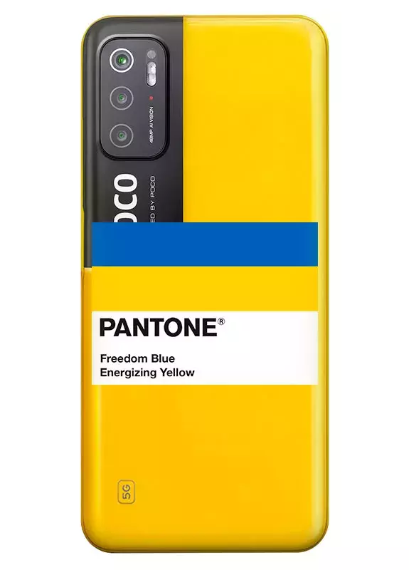 Чехол для Xiaomi Poco M3 Pro 5G с пантоном Украины - Pantone Ukraine
