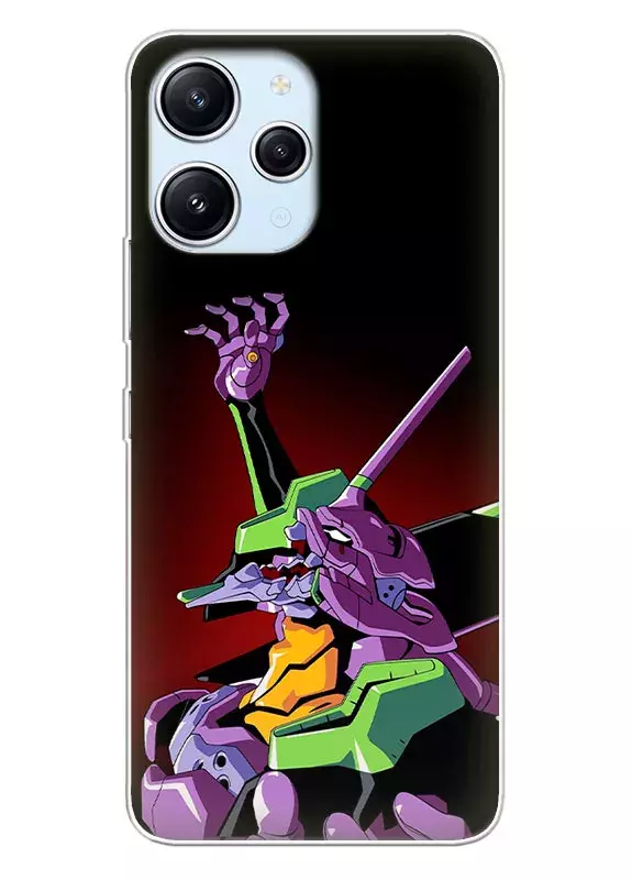 Чехол для Xiaomi Redmi 12 - Евангелион Evangelion Unit-01 стремится в бой