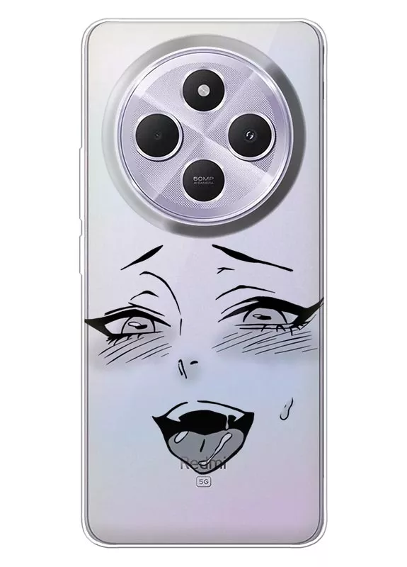 Xiaomi Redmi A4 чехол силиконовый с аниме - Ahegao Face