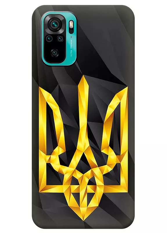 Чехол на Xiaomi Redmi Note 10s с геометрическим гербом Украины