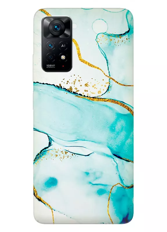Модный силиконоый чехол на Redmi Note 11 с изображением камня
