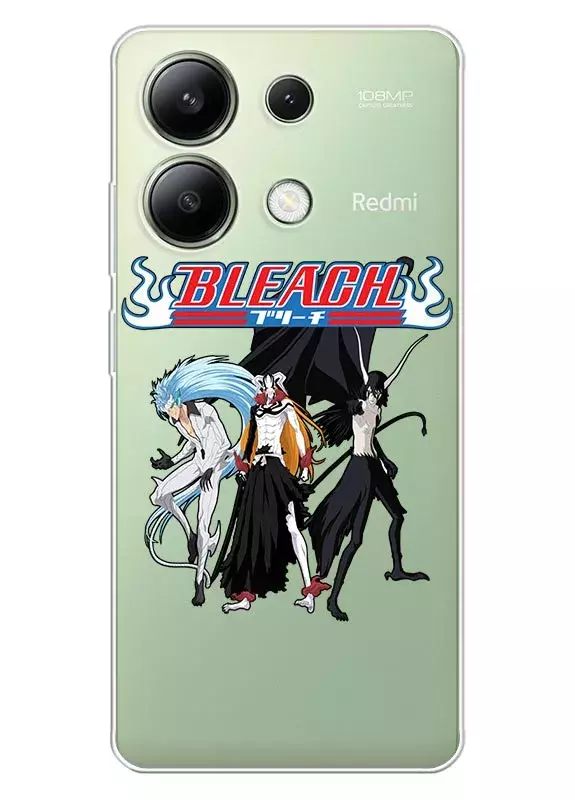 Xiaomi Redmi Note 13 4G чехол силиконовый прозрачный - Bleach Блич-Тройка