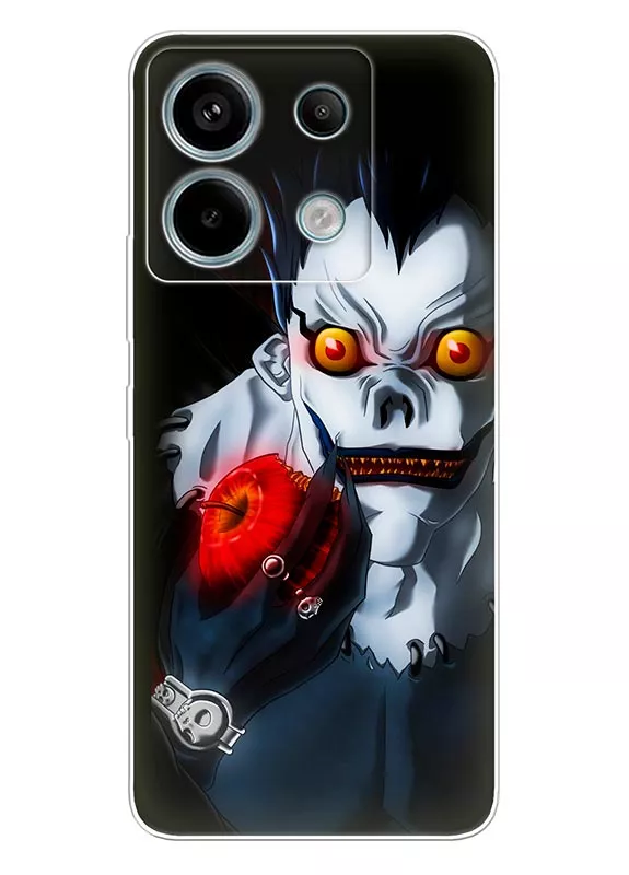 Xiaomi Redmi Note 13 Pro чехол из силикона с аниме принтом - Бог смерти Рюк