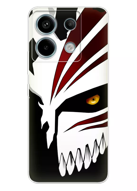 Xiaomi Redmi Note 13 Pro чехол - Блич Bleach маска Ичиго Куросаки крупным планом