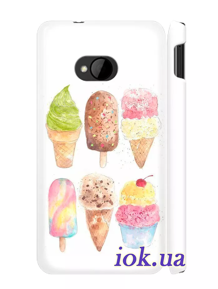 Чехол для HTC One - Мороженко