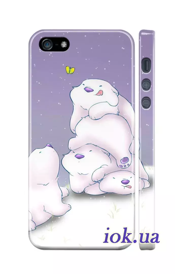 Чехол для iPhone 5/5S - Белые мишки
