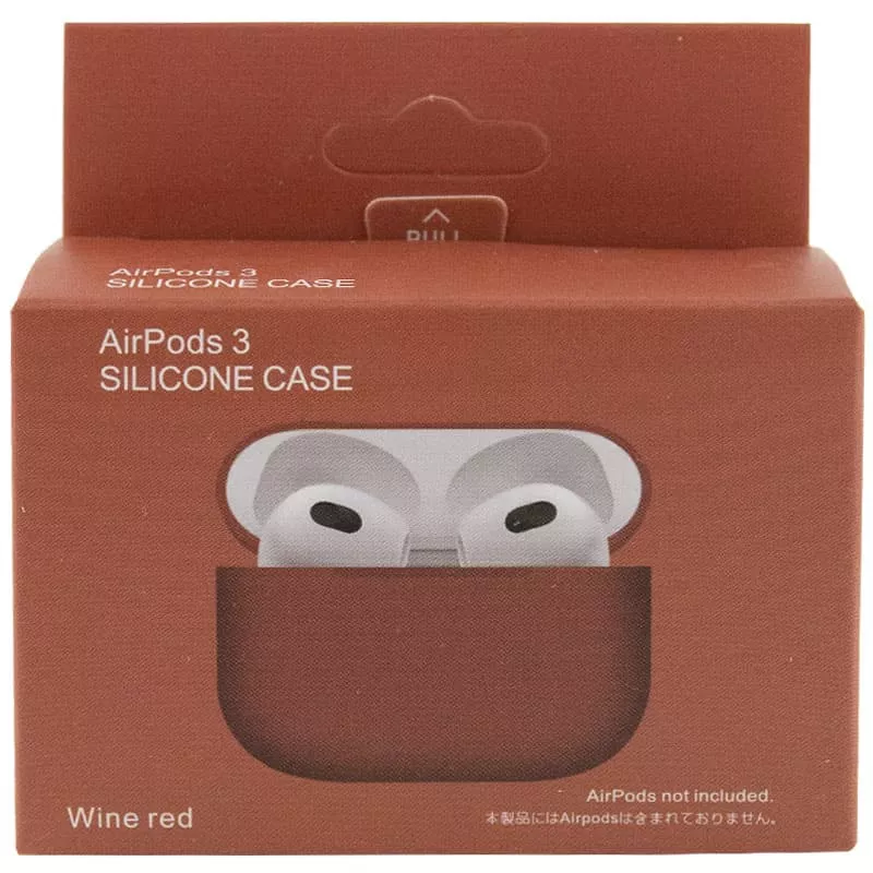 Силиконовый футляр для наушников AirPods 3, Красный / Wine red